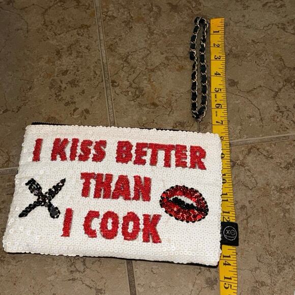 House of MUA MUA Sequin Clutch Wristlet Hand Embroidered Designer Italian Bag - Picture 7 of 16